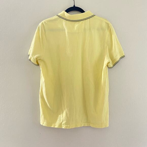 John Varvatos Star USA Piqué Cotton Polo in Lemon Rind sz Medium - Picture 7 of 7